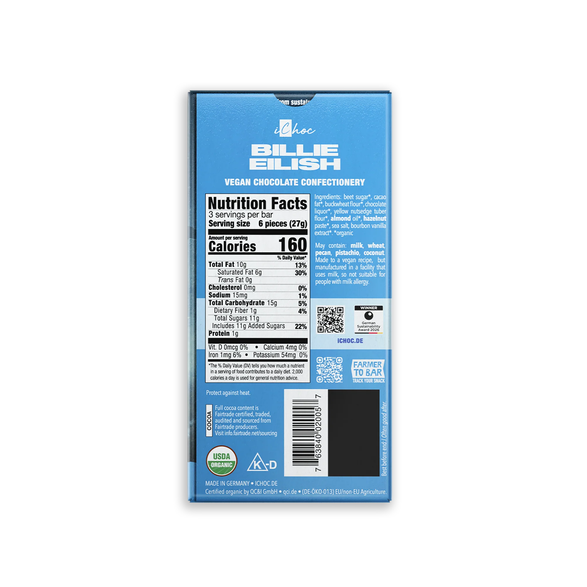 Live in 3D Vegan M!LK Chocolate Bar