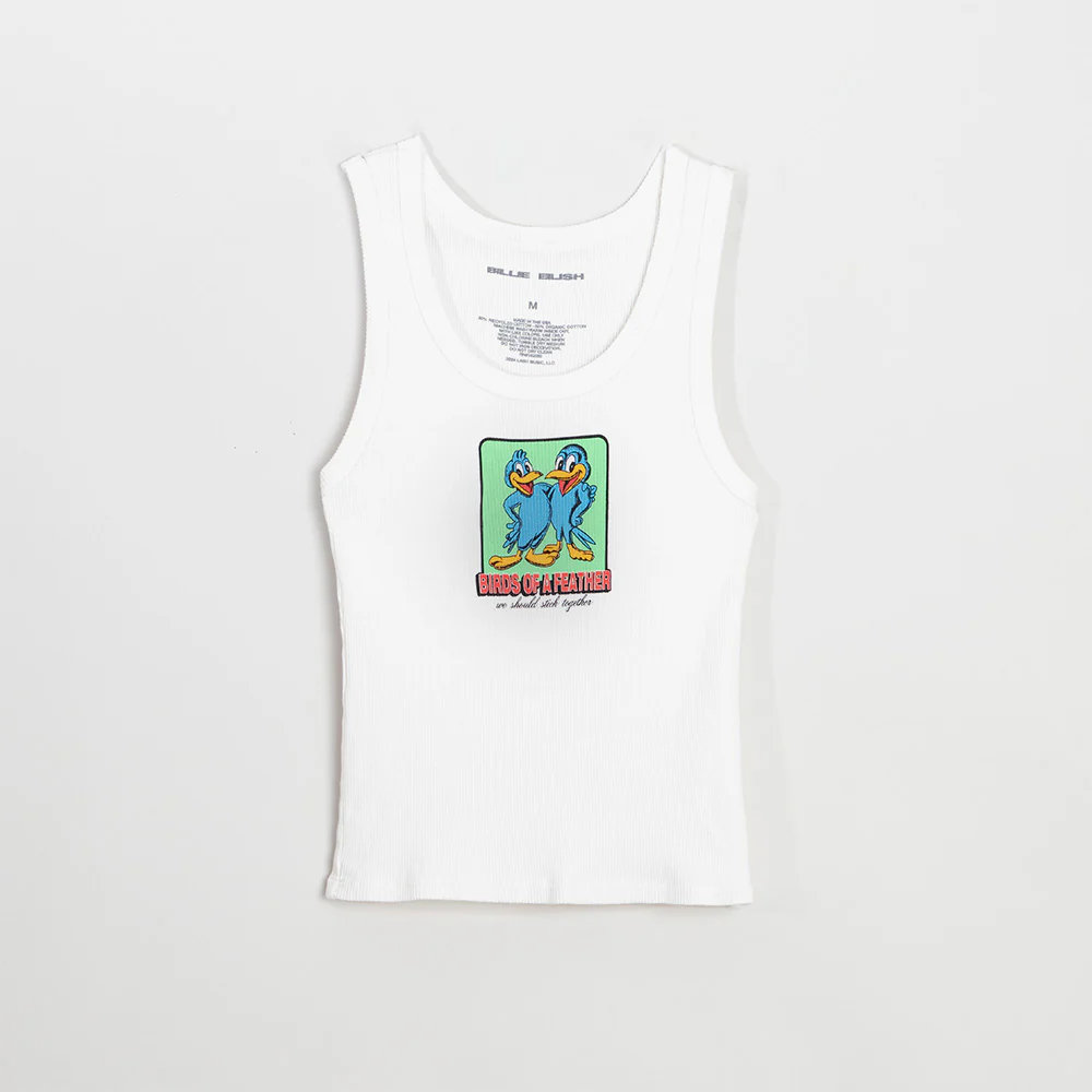 BIRDS OF A FEATHER WHITE TANK