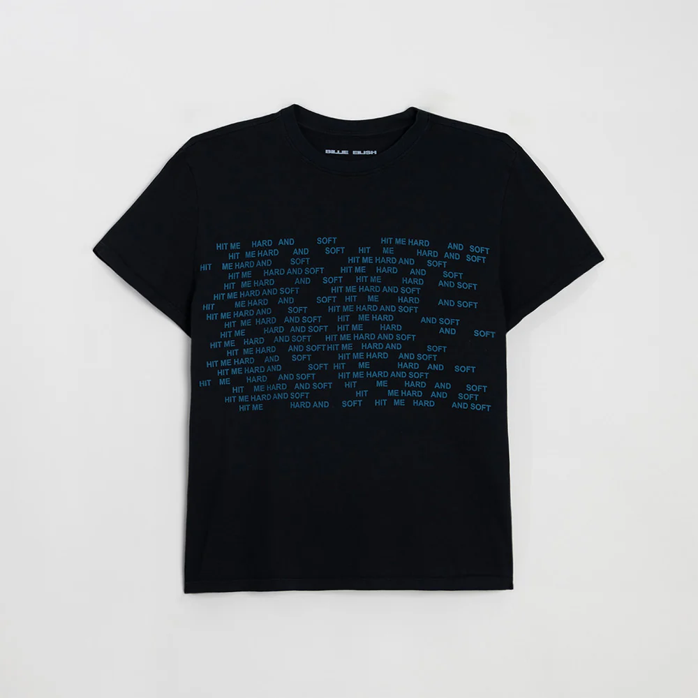 HIT ME HARD AND SOFT Repeat Black Tee