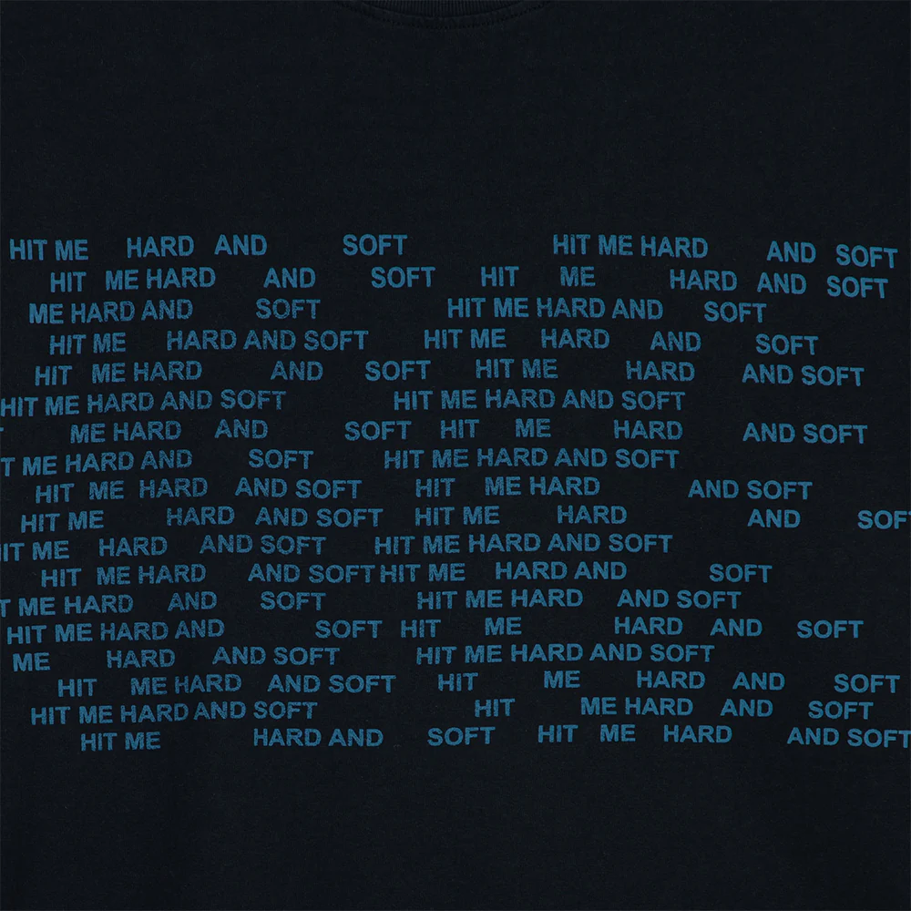 HIT ME HARD AND SOFT Repeat Black Tee