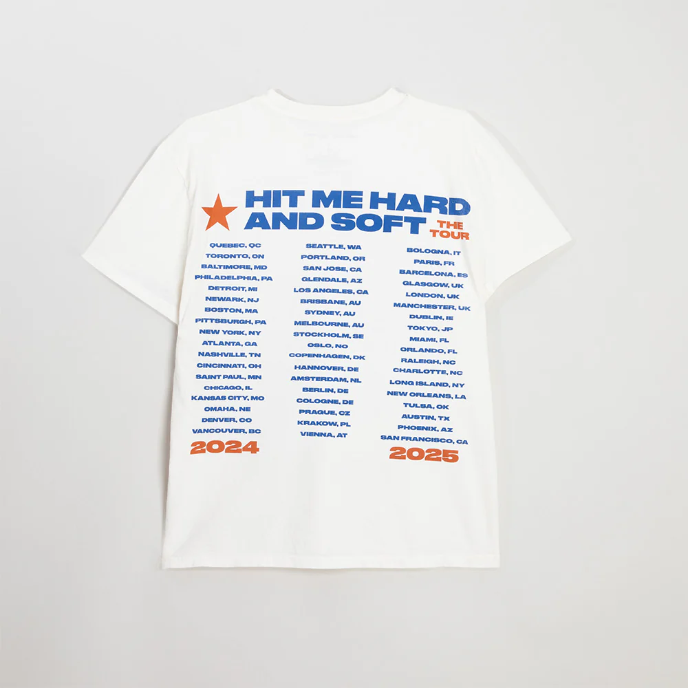 Lean HIT ME HARD AND SOFT: THE TOUR 2024 White T-Shirt