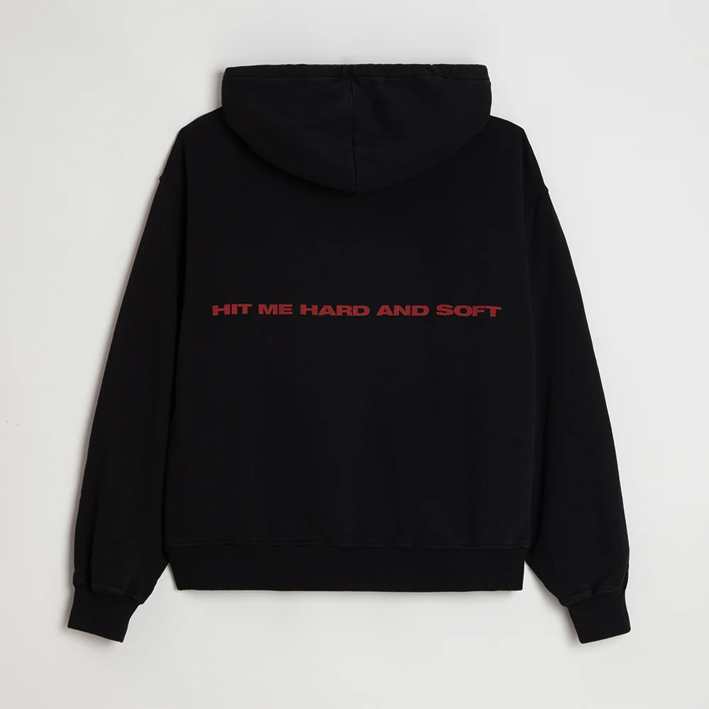 HIT ME HARD AND SOFT Black Cover Pullover Hoodie
