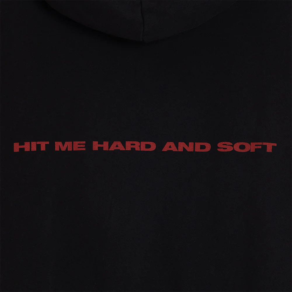HIT ME HARD AND SOFT Black Cover Pullover Hoodie