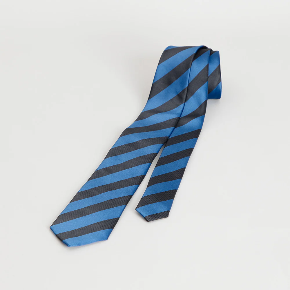 Black & Blue Striped Necktie