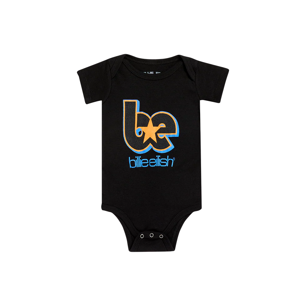 BE Star Infant Black Onesie