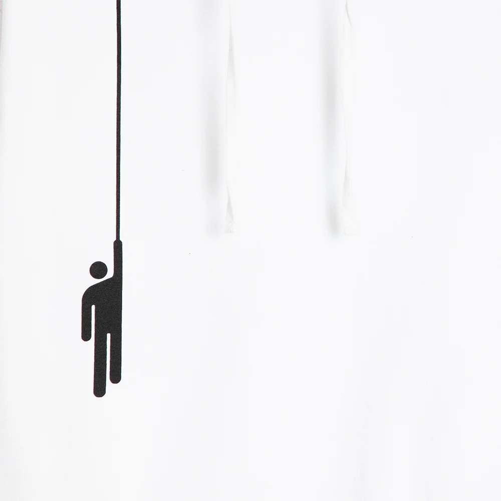 Hanging Blohsh White Hoodie